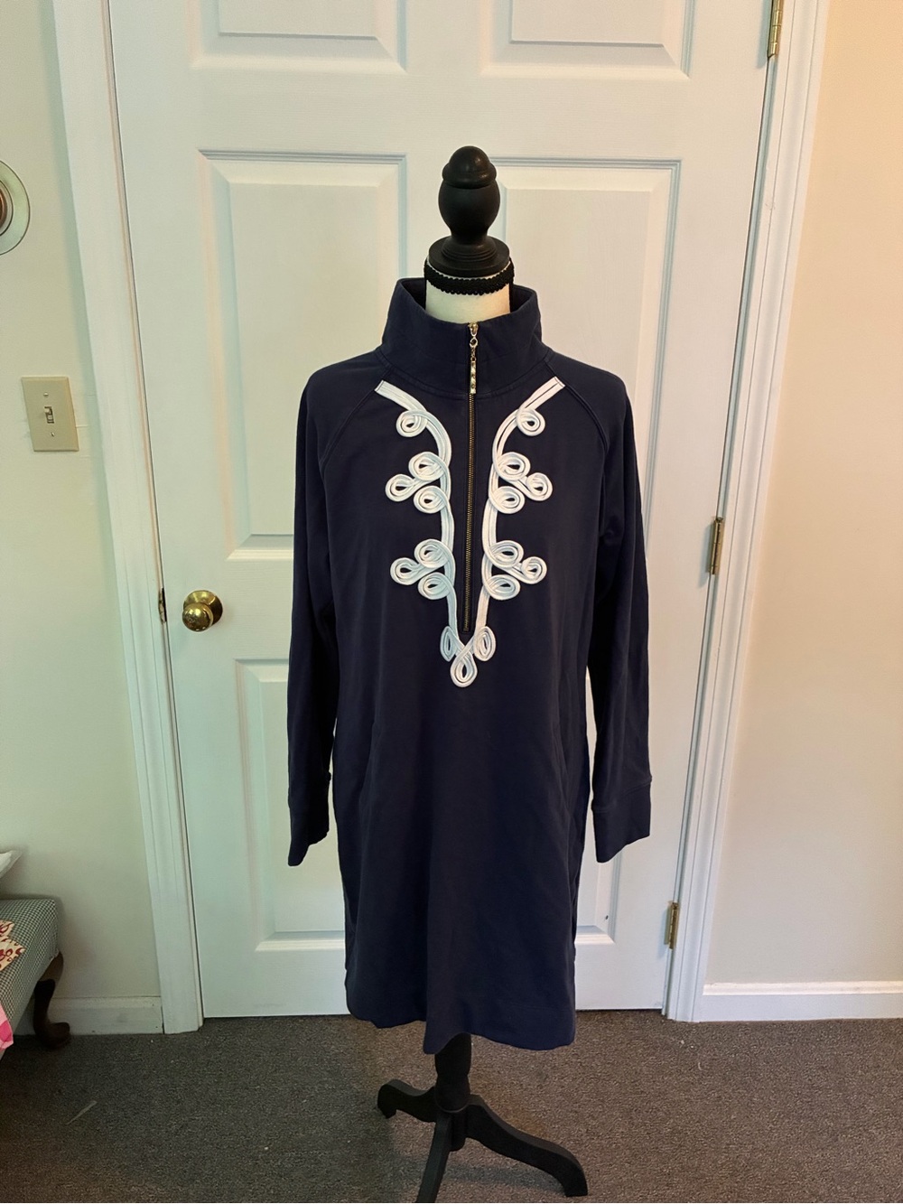 Lilly Pulitzer Skipper 1/2 Popover Navy Dress